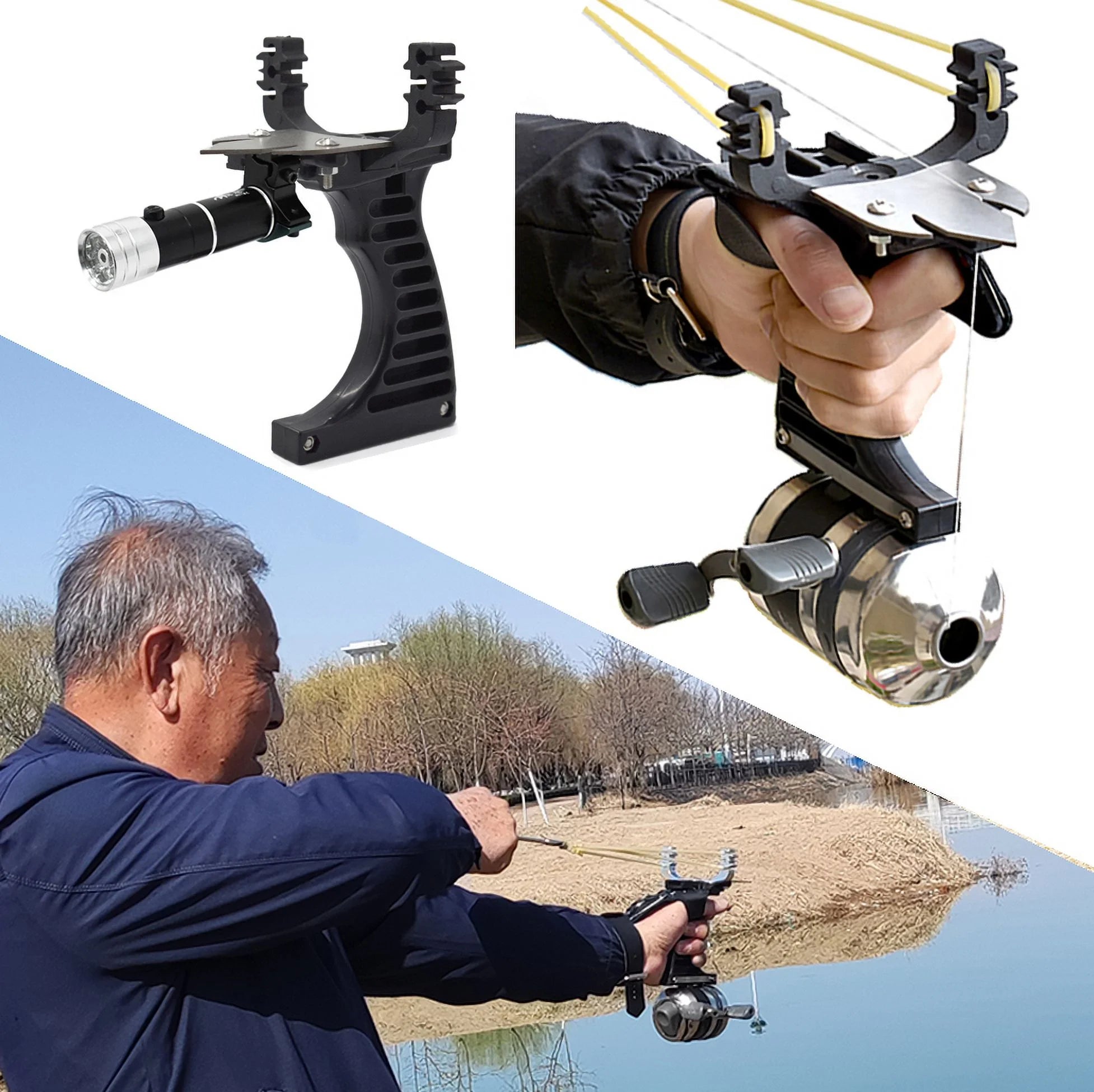Multifunctional Hunting Slingshot Set with Fishing Wheel I6187