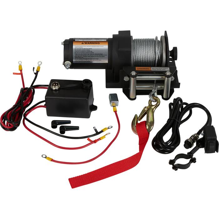 12 Volt DC Electric ATV Winch, 2,500-lb. Capacity, Steel Wire Rope D23363