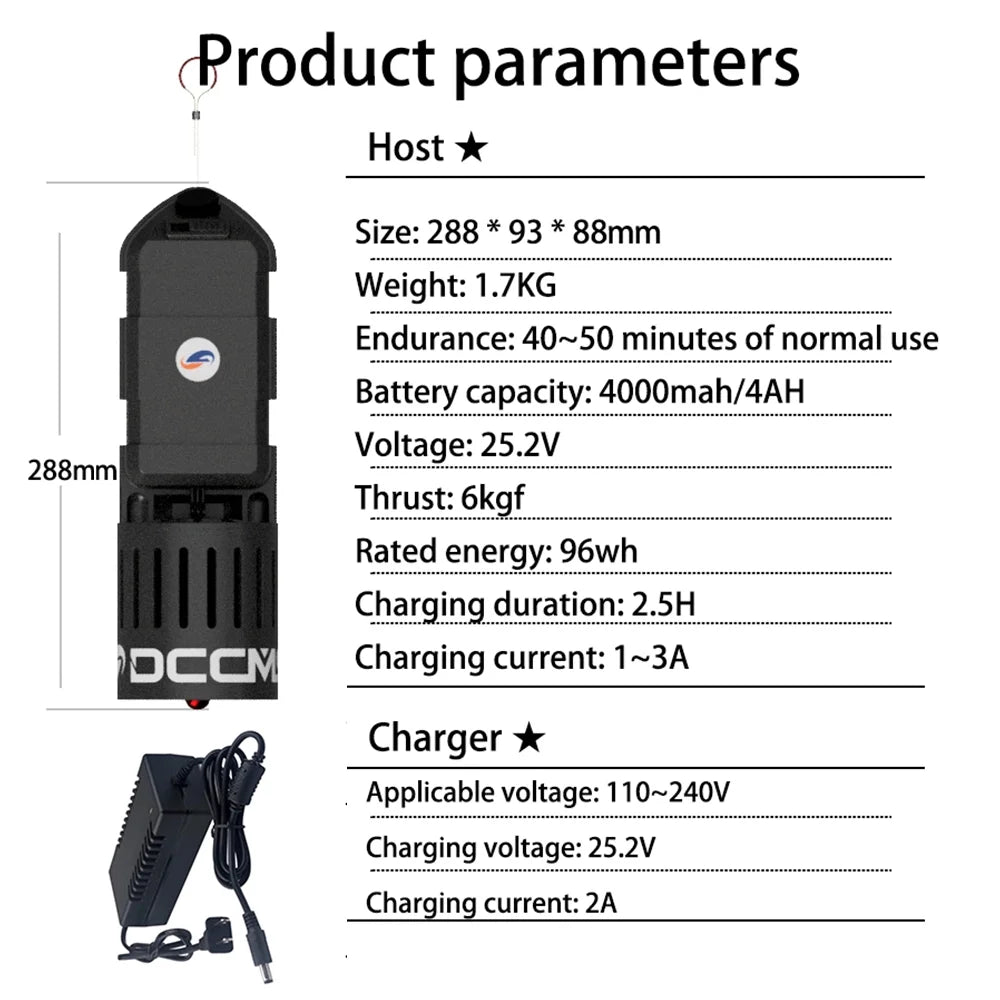 2pcs Electric Underwater Scooters 20M Waterproof C7208