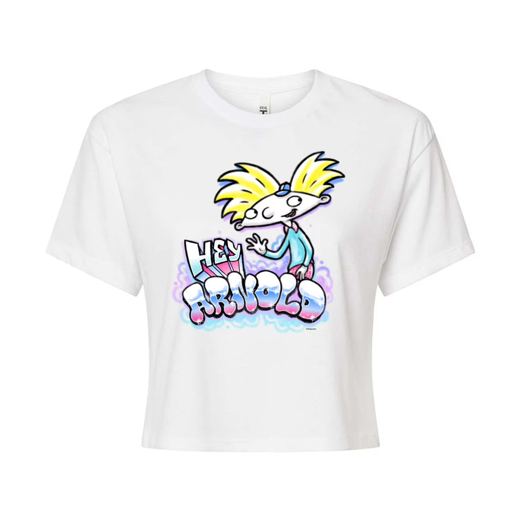 Juniors Cropped Cotton Blend T-Shirt X5755
