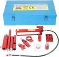 Red 20 Ton Porta Power Kit with 78.7 inch Oil Hose Hydraulic Ram U6638