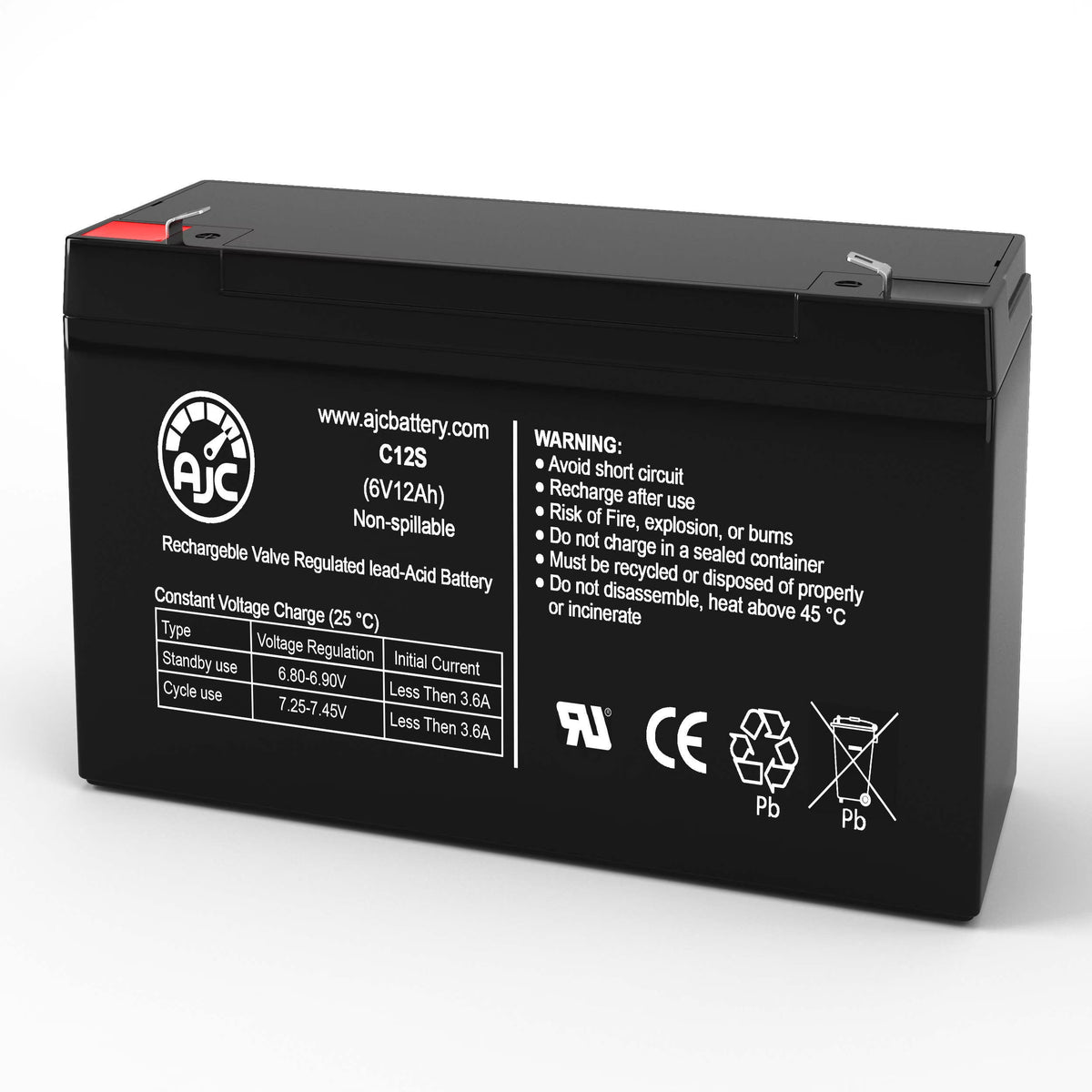 6V 12Ah Ride-On Toy Battery G557034