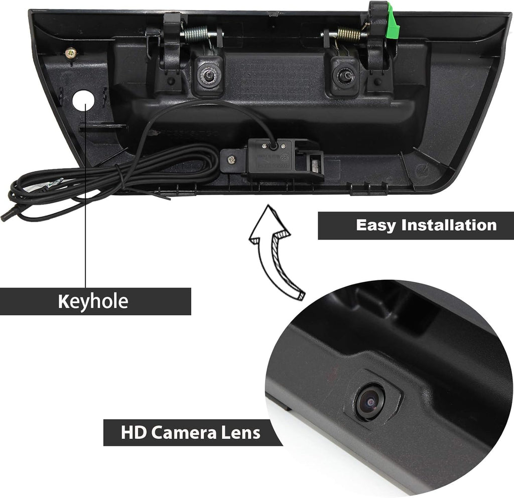 Black Tailgate Handle with Backup Camera W2185