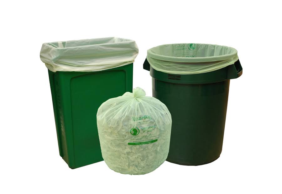 Compostable Trash Bag, 13 Gallon, Green, 250/Case Z6788