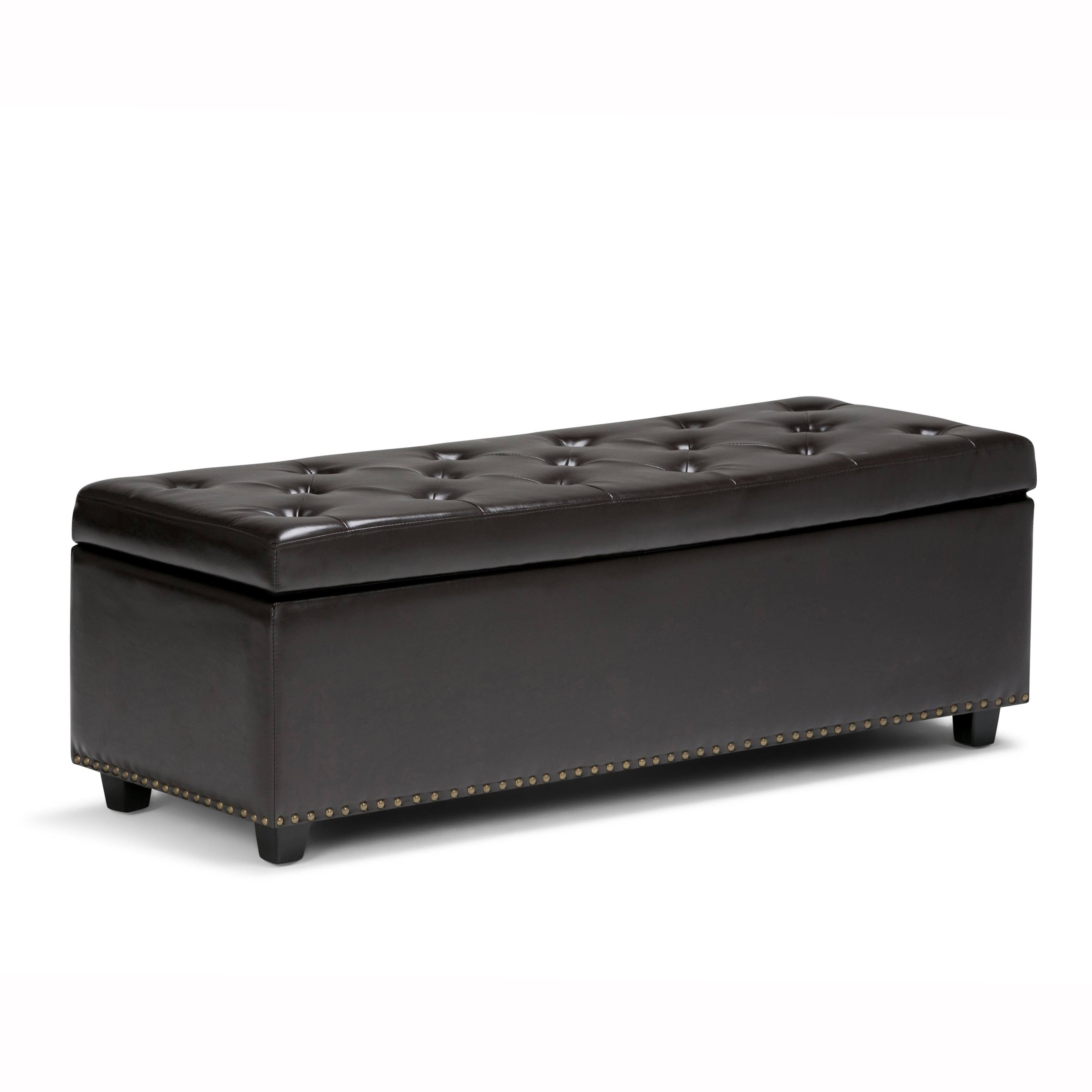 Stone Grey Rectangle Storage Ottoman M373705