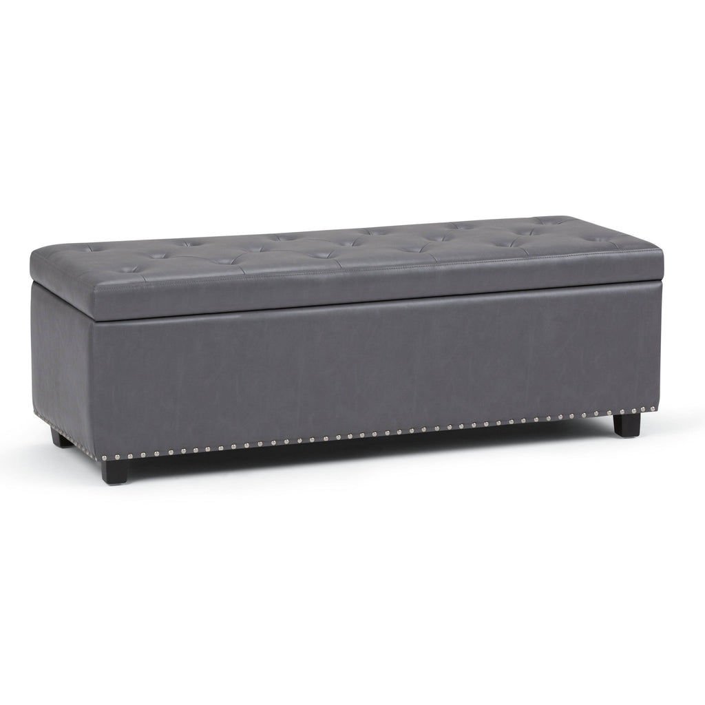 Stone Grey Rectangle Storage Ottoman M373705