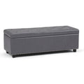 Stone Grey Rectangle Storage Ottoman M373705
