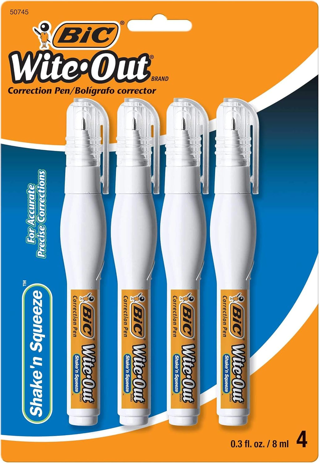 White Correction Pen, 8 ml, 4 Count, 5 Pack Pack of 2 S3040