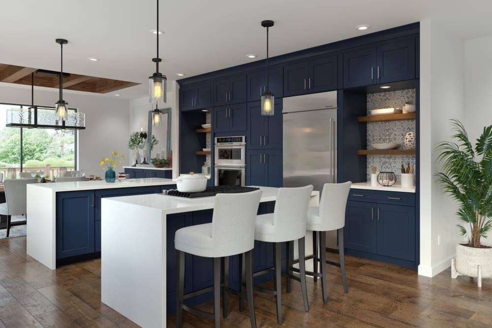 Navy Square Door Base Cabinet P465086