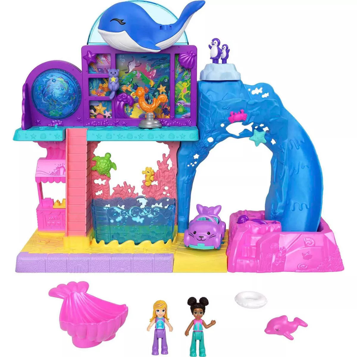 Polly Pocket Pollyville Aquarium Playset with 2 Dolls M756