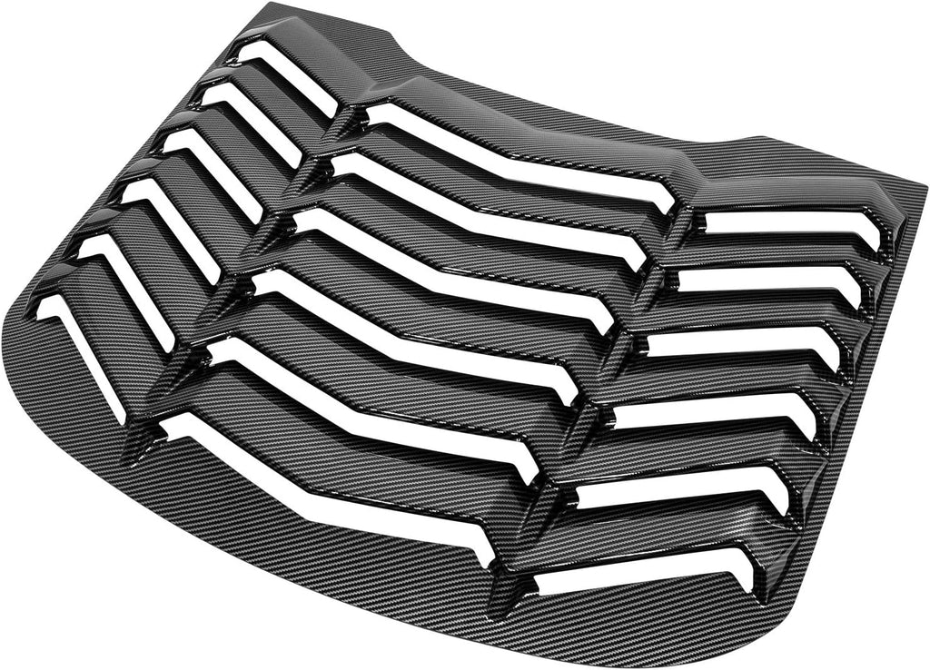 Rear Window Louver Windshield Sun Shade Cover ABS Glossy Carbon Fiber B20696