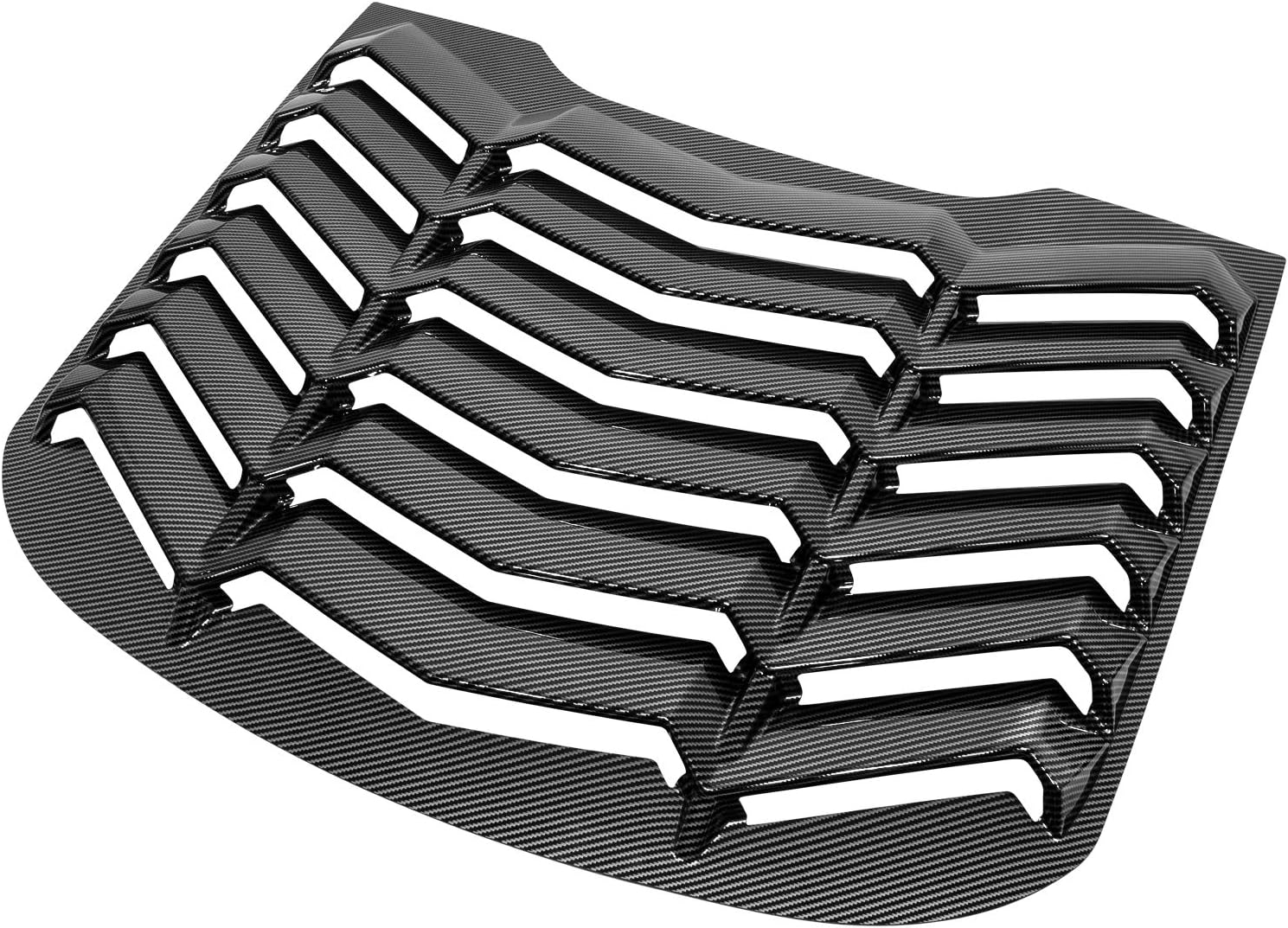 Rear Window Louver Windshield Sun Shade Cover ABS Glossy Carbon Fiber B20696