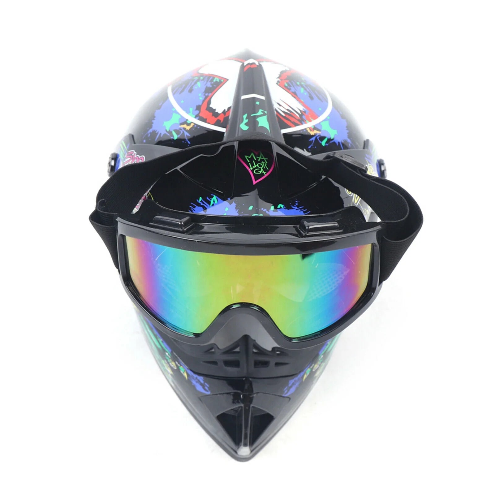 Youth Kids Motocross Helmet with Goggles Gloves DOT M491