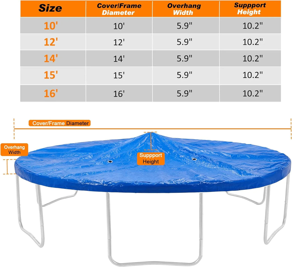 10 Foot Trampoline Winter Cover E337