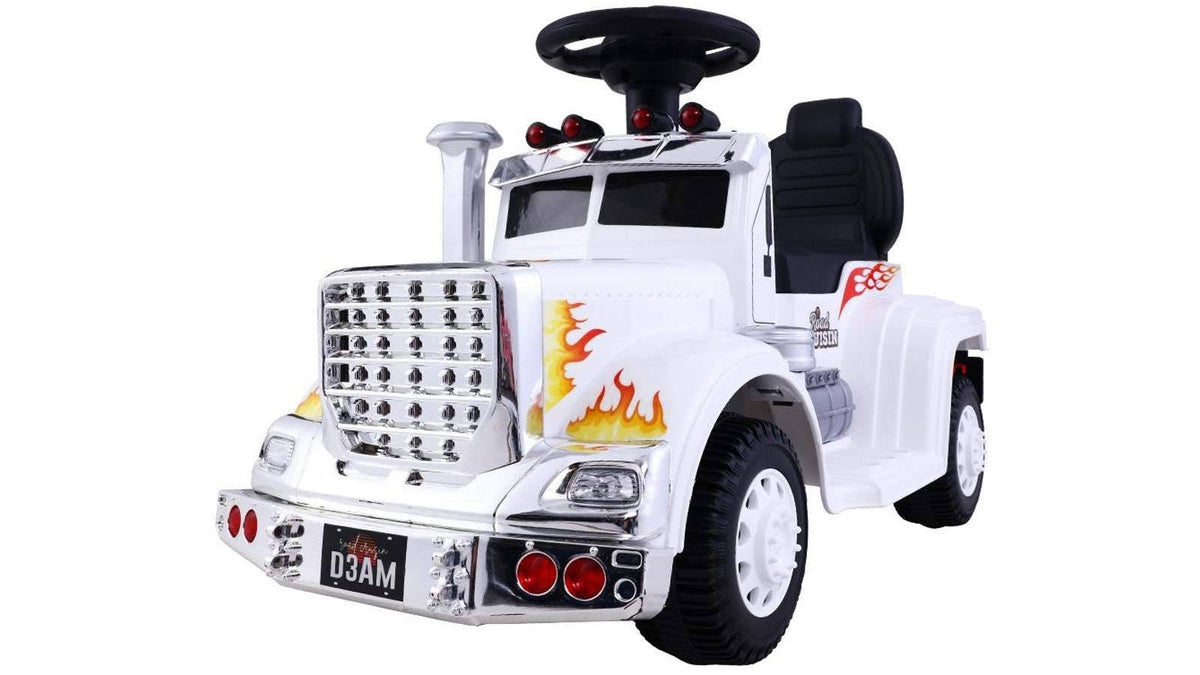 White Ride On Battery Toy Car G5467