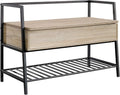Storage Bench and Tall Bookcase, Charter Oak Finish M9547