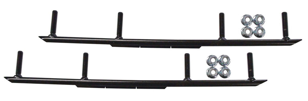 Green BX Snowmobile Skis with 6" Round Bars Complete Kit Q37646