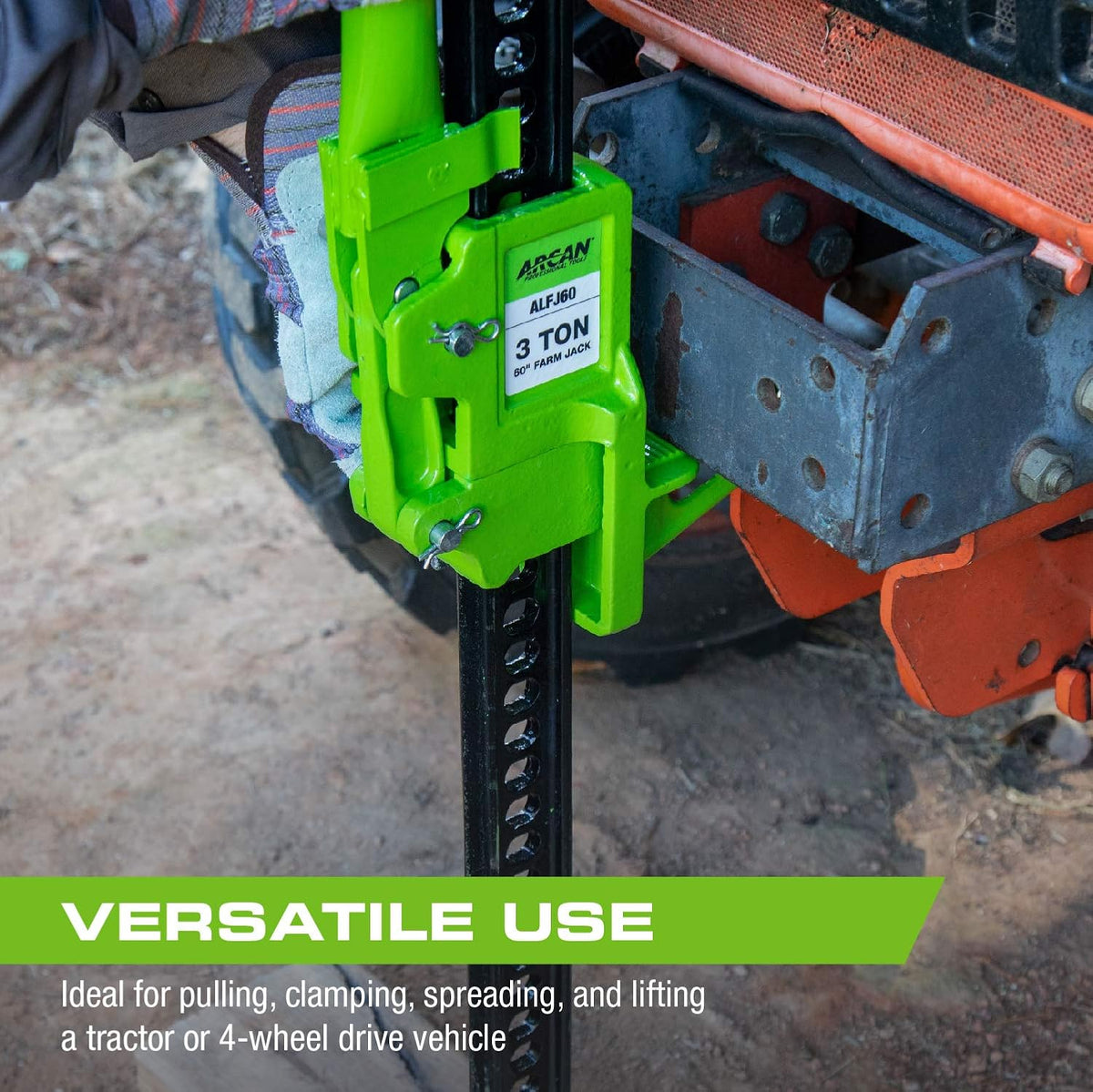 60-Inch Heavy Duty Farm Jack with Ratcheting Design P822215