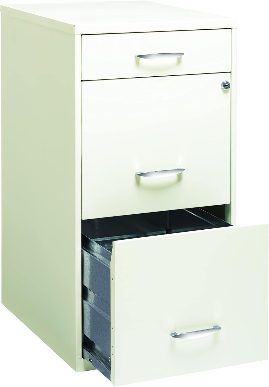 White 3 Drawer Steel File Cabinet J22958