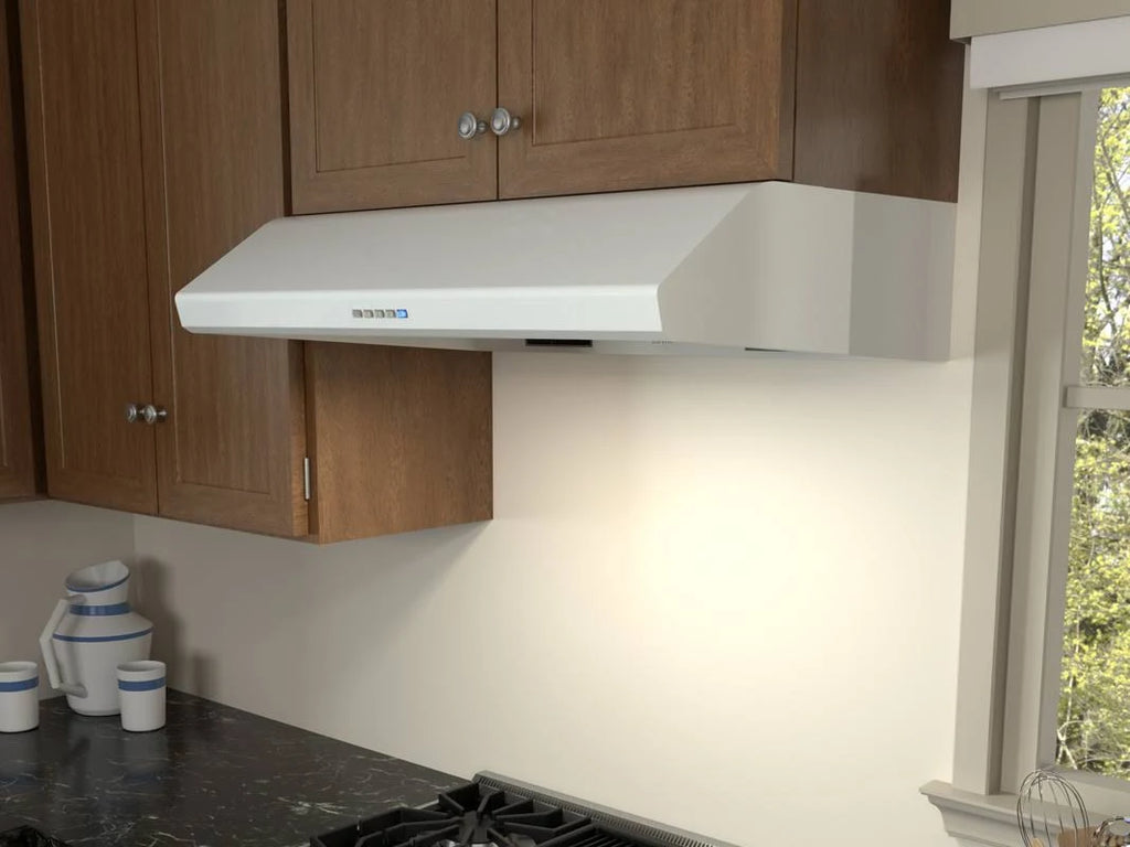 White 695 CFM Range Hood B734