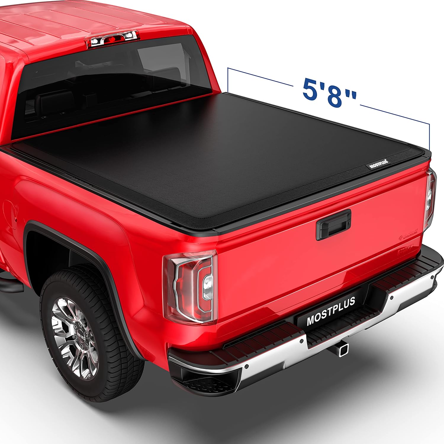 Roll-Up Soft Vinyl Truck Bed Tonneau Cover for 2004-2006 Chevrolet Silverado/GMC Sierra 1500 2500 3500 Fleetside 5.8 FT Bed 69 inch C9190