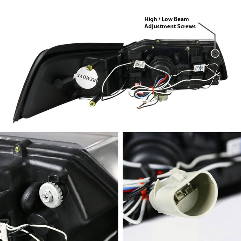 Black Halo Projector Headlights O7295