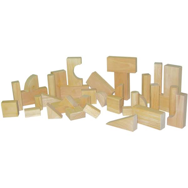 36 PC Wood Building Blocks Z2536