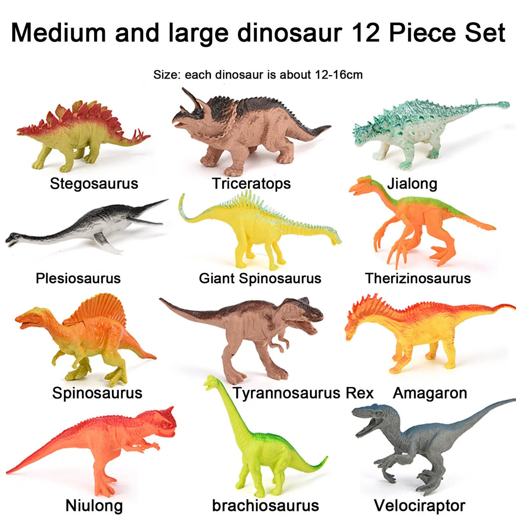12pcs Large Dinosaur Action Figures Toys F268
