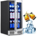15 inch Mini Fridge with Glass Door, 115 Cans T872018