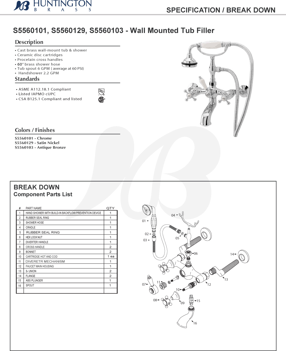 Brass Wall Mount Q67951