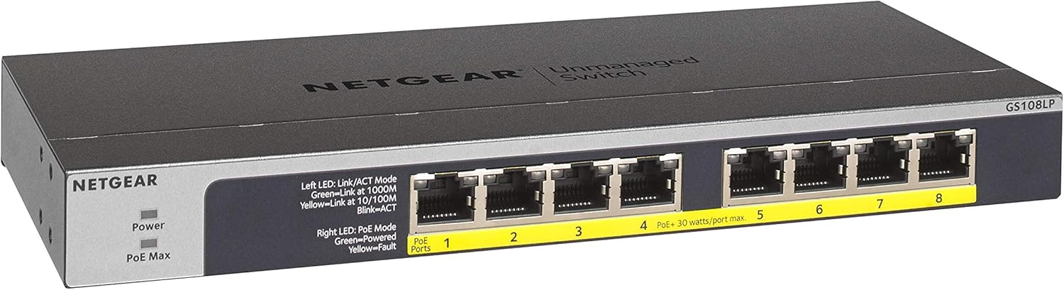 16-Port Gigabit Ethernet Unmanaged PoE Switch with 16 x PoE+ @ 183W P87336