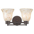 Bathroom Light with Mosaic Glass in Bronze Finish B389