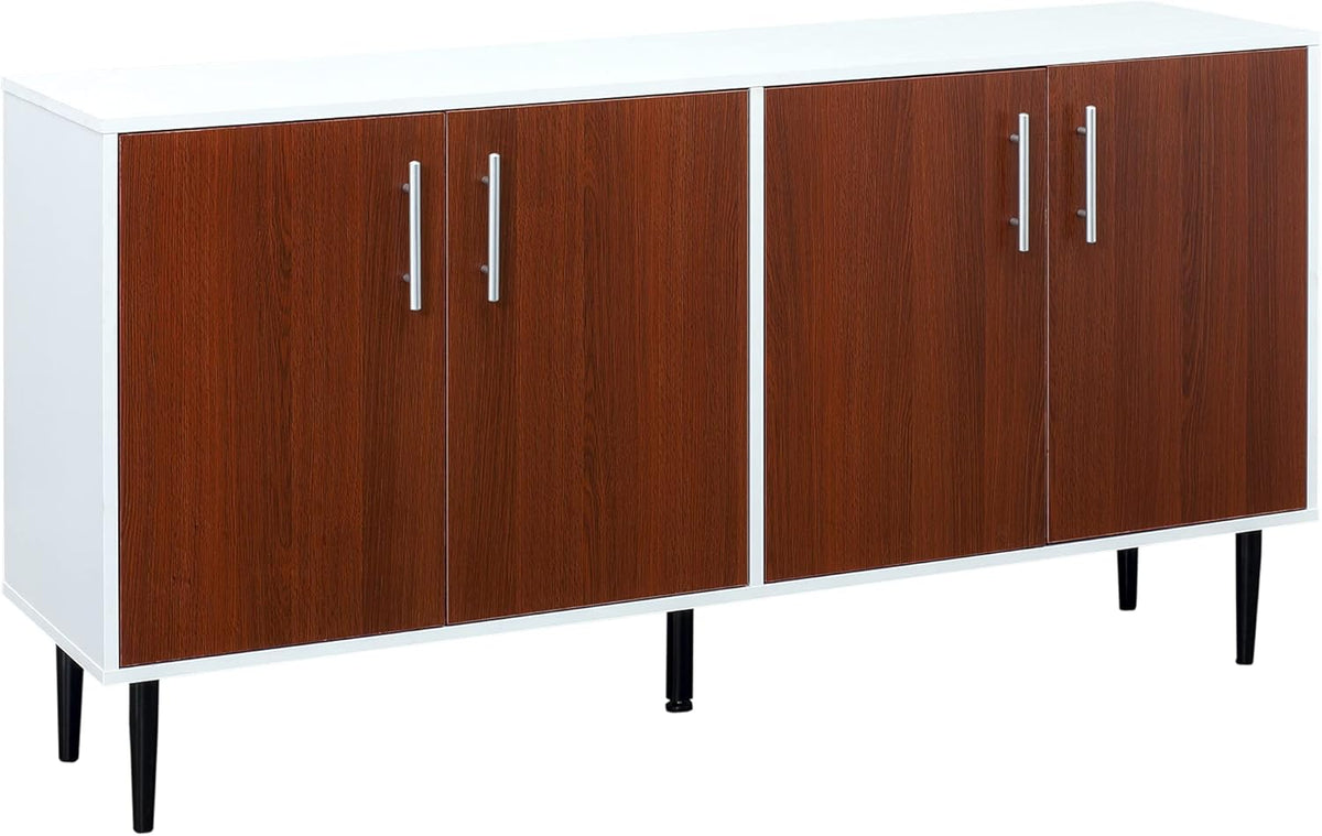 Brown Sideboard Buffet with Adjustable Shelves Y807