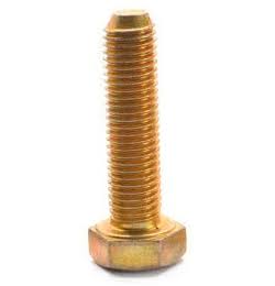 1/4-20 x 1 1/4 Coarse Thread Grade 5 Hex Cap Screw - Medium Carbon Steel Yellow Cadmium Plated Pk 1900 M433
