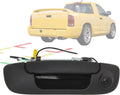 Tailgate Handle Backup Camera for Dodge Ram 1500 2500 3500 (2002-2008) Rear View Reverse Parking Camera with Optional Guideline RCA Connector (Black) E148065