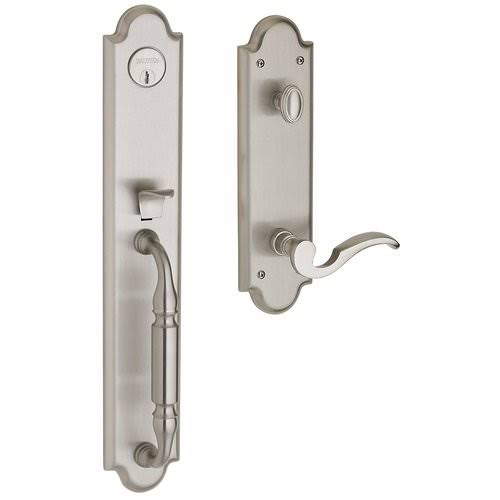 Distressed Antique Nickel Single Cylinder Handleset with Lever Z71891
