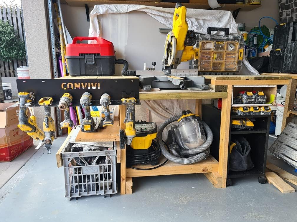 Black Cordless Drill Storage Rack 2-PACK W849