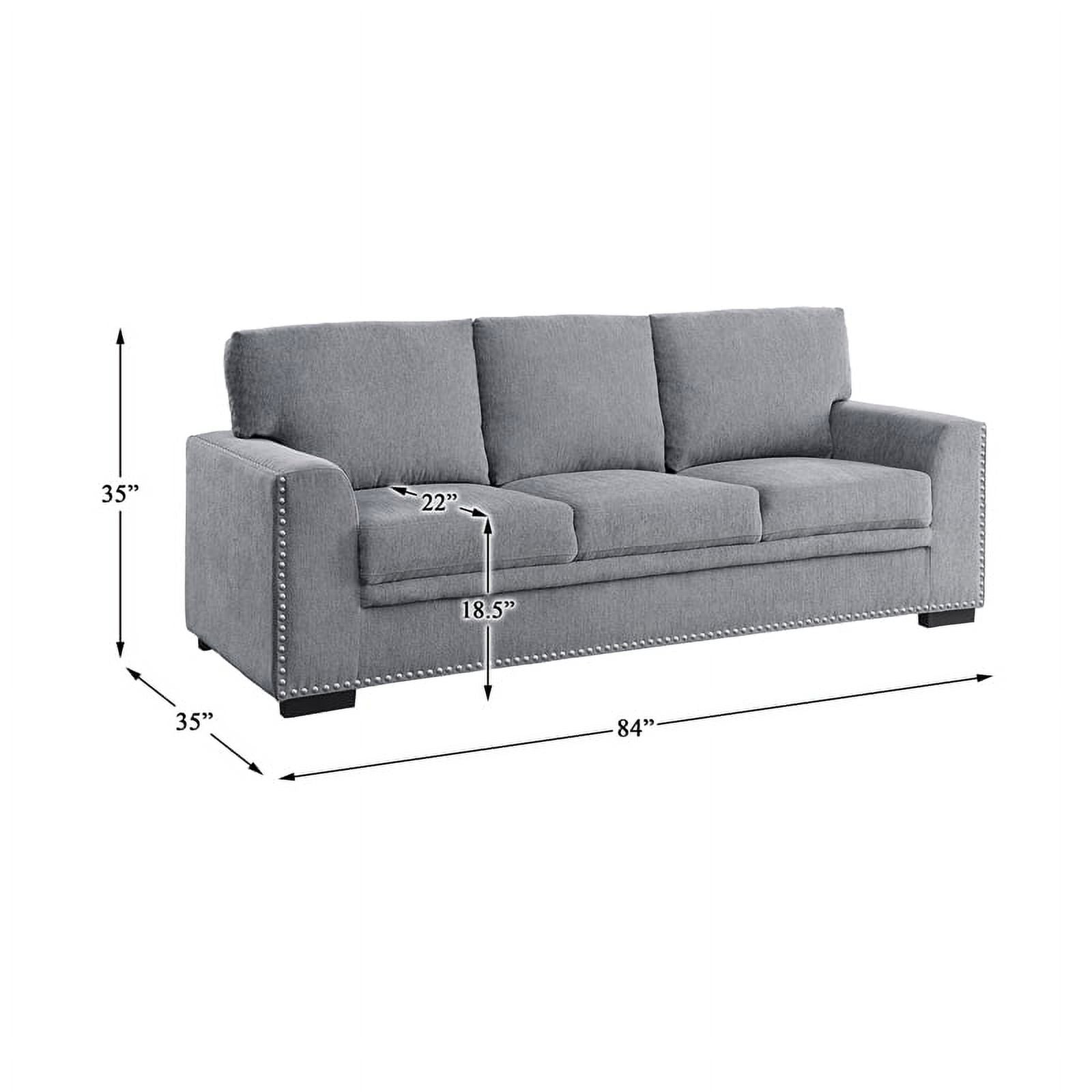 Dark Gray Chenille Fabric Sofa O8112