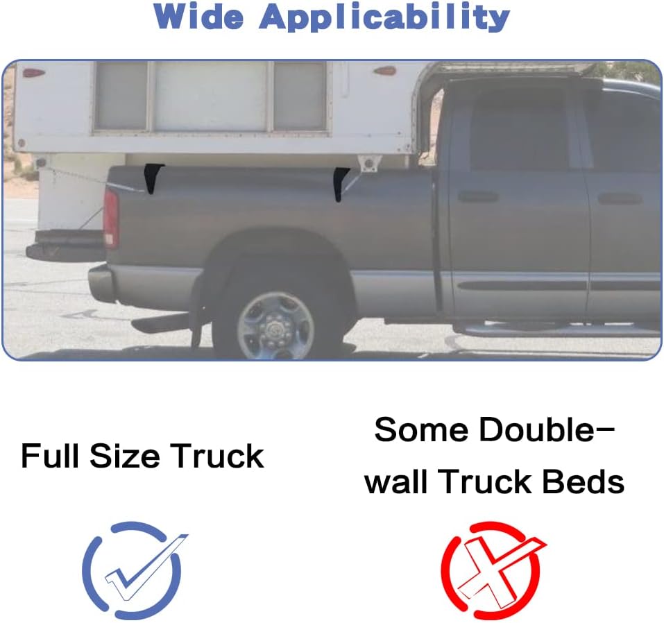 Truck Camper Tie Down with Black Finish B460