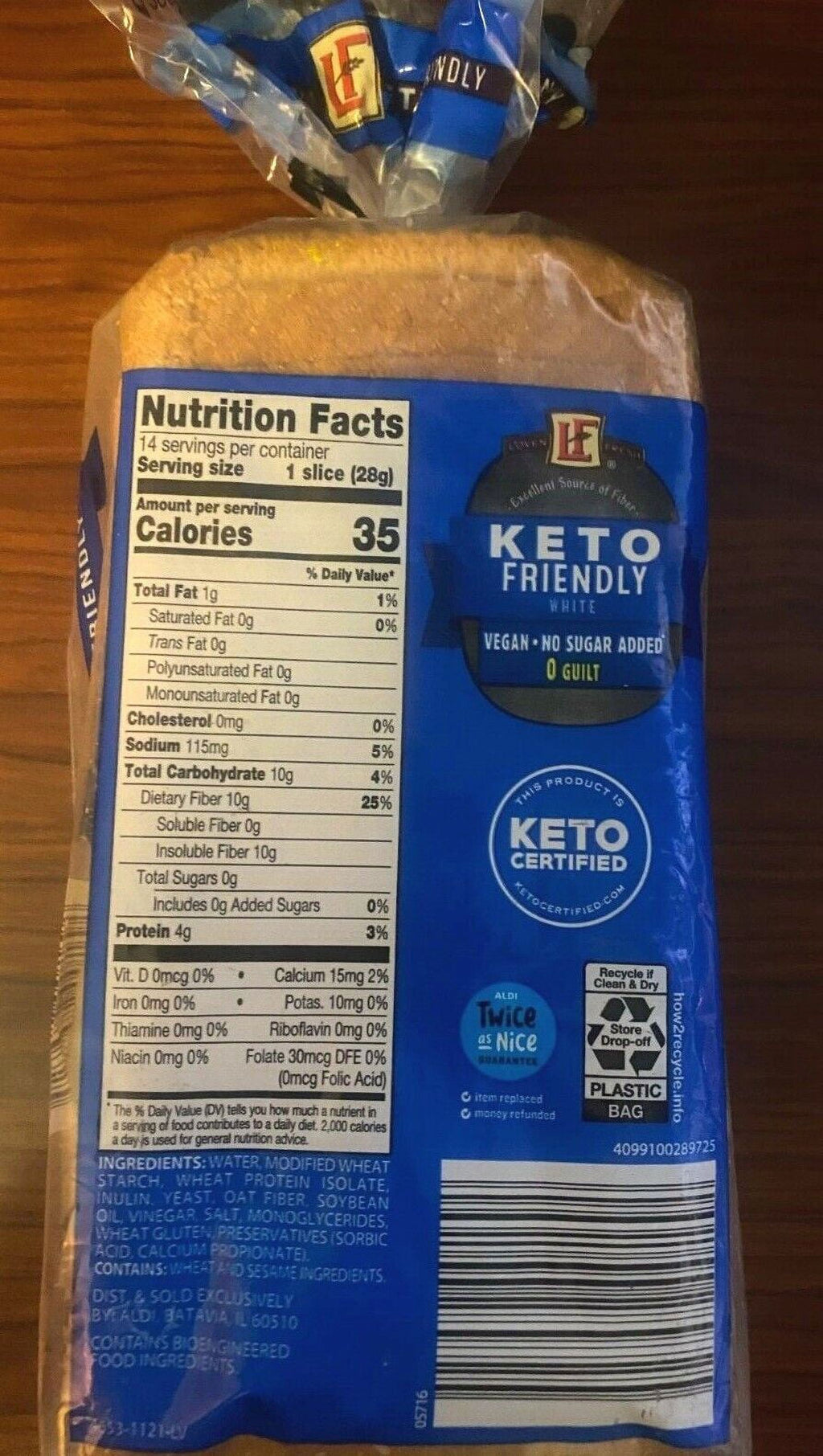 Keto Friendly White Bread 1 Loaf B37584