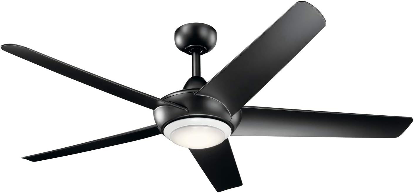 52 inch LED Ceiling Fan in Nickel with Frosted White Polycarbonate Lens Z22710
