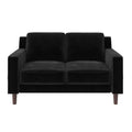 Black Velvet Loveseat 2 Seater Sofa L351067