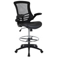 Black Mid-Back Mesh Drafting Chair I931675