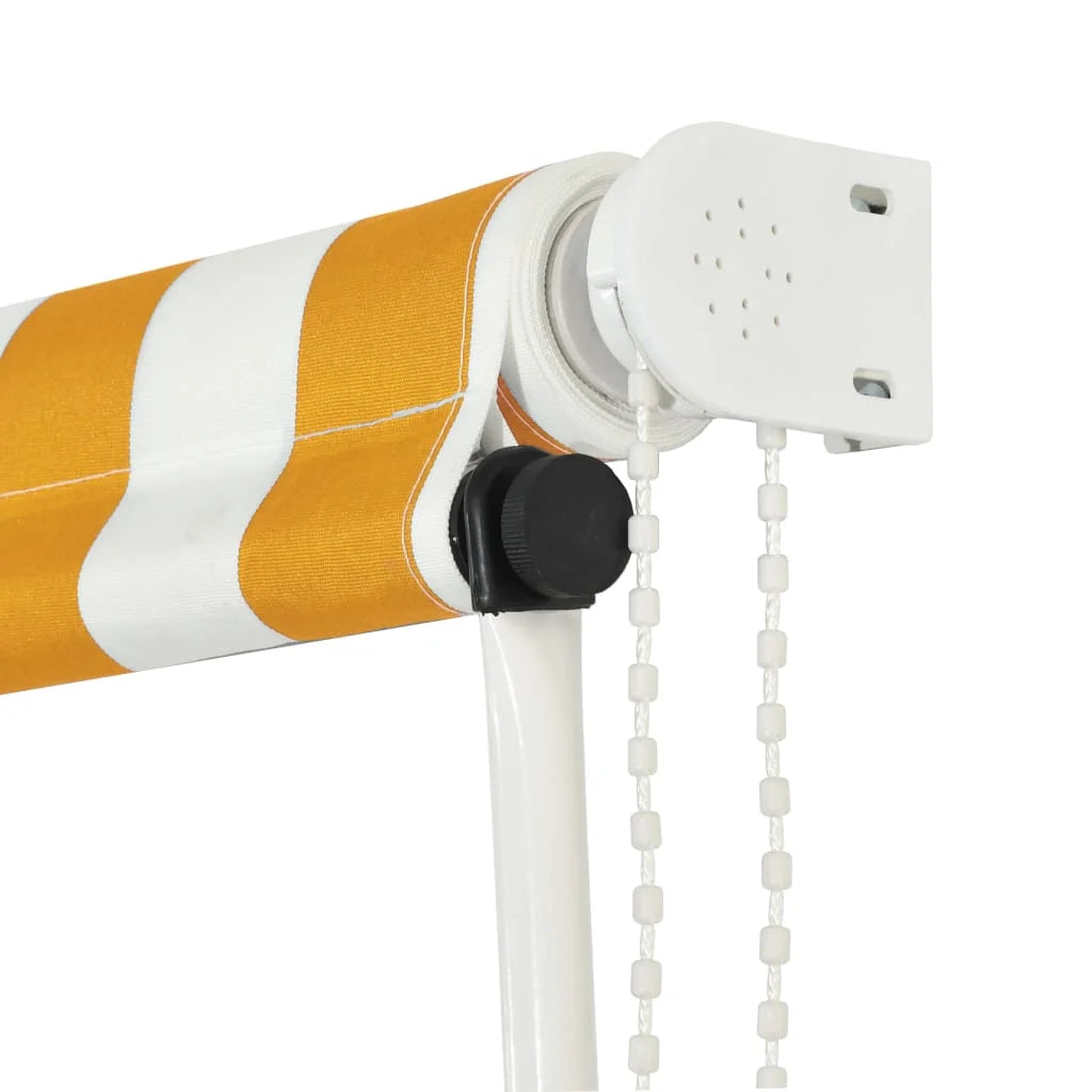 Yellow and White Retractable Awning Z54427