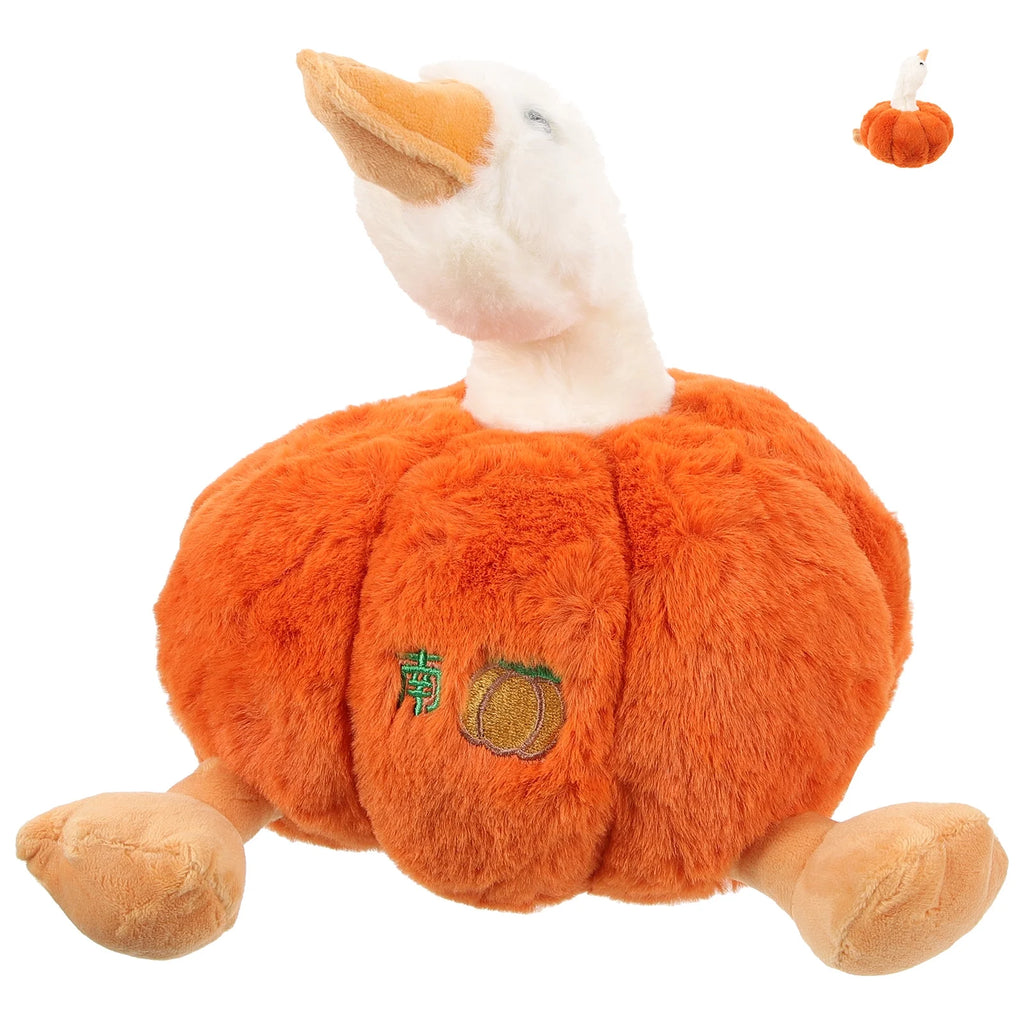 Plush Pumpkin Duck Stuffed Animal Doll P553