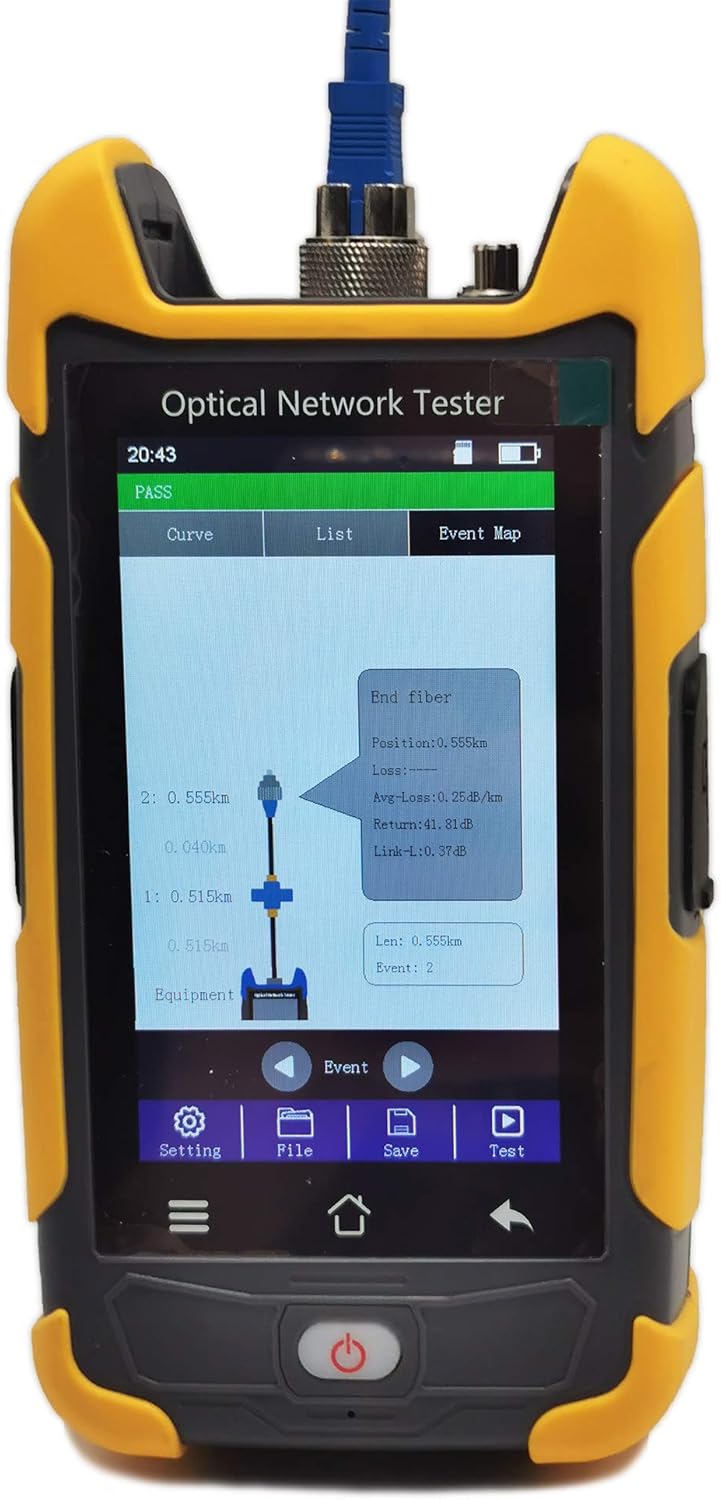 Mini-Pro OTDR 850/1300nm 22/20dB 4.3 inches Touch Screen Optical Network Tester K6898