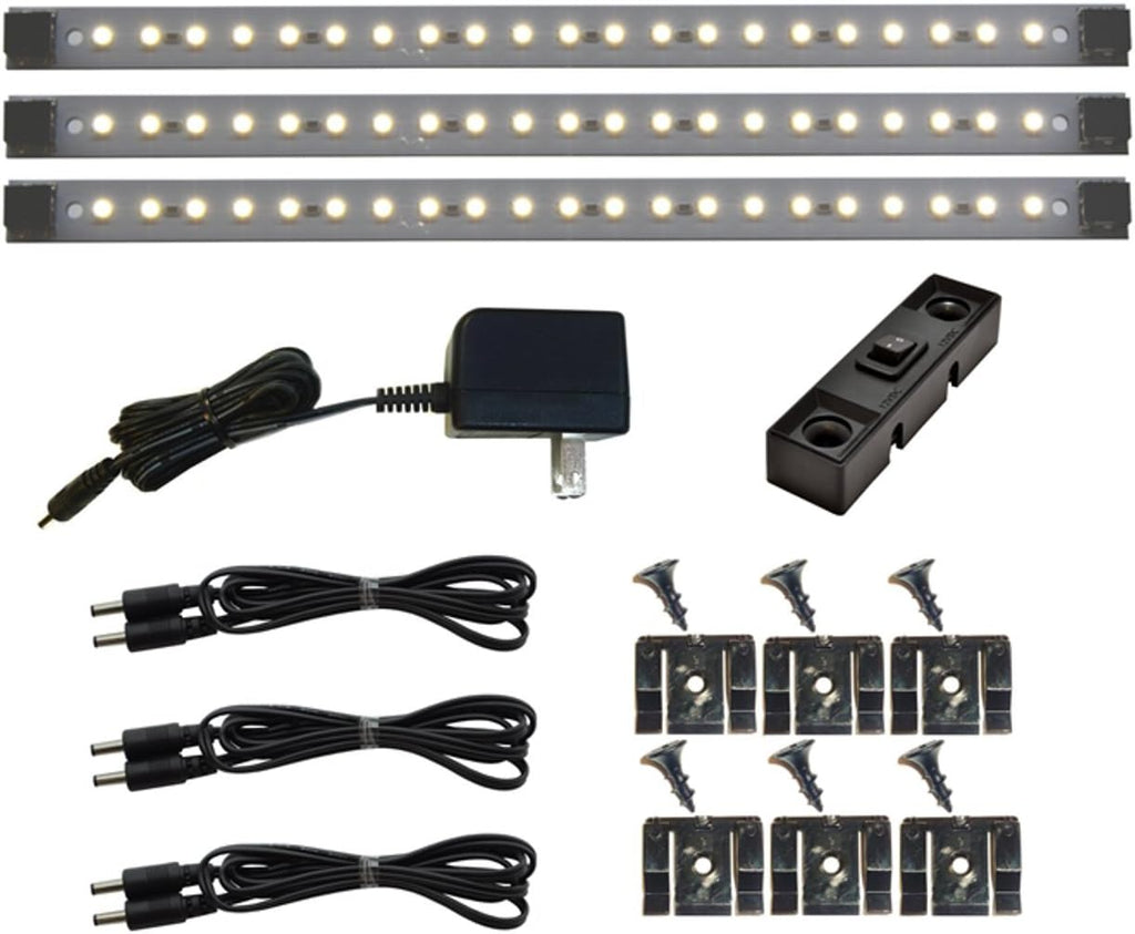 21 LED Deluxe Kit 3 Light Panels Warm White Under Cabinet Lighting S173