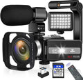 4K 60FPS Autofocus Digital Camera with WiFi, 32GB SD Card, 2 Batteries J349025