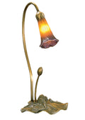 Amber/Purple Pond Lily Accent Lamp T919405
