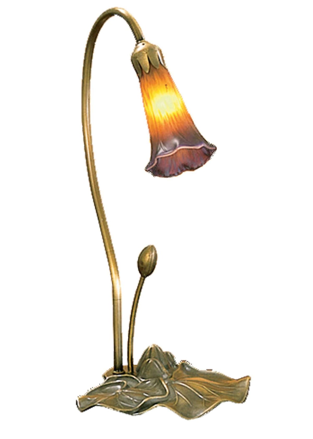 Amber/Purple Pond Lily Accent Lamp T919405